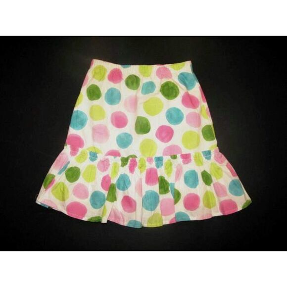 Gymboree white pink green teal blue polka dot skirt Easter spring vacation 3T 4 - Picture 2 of 2